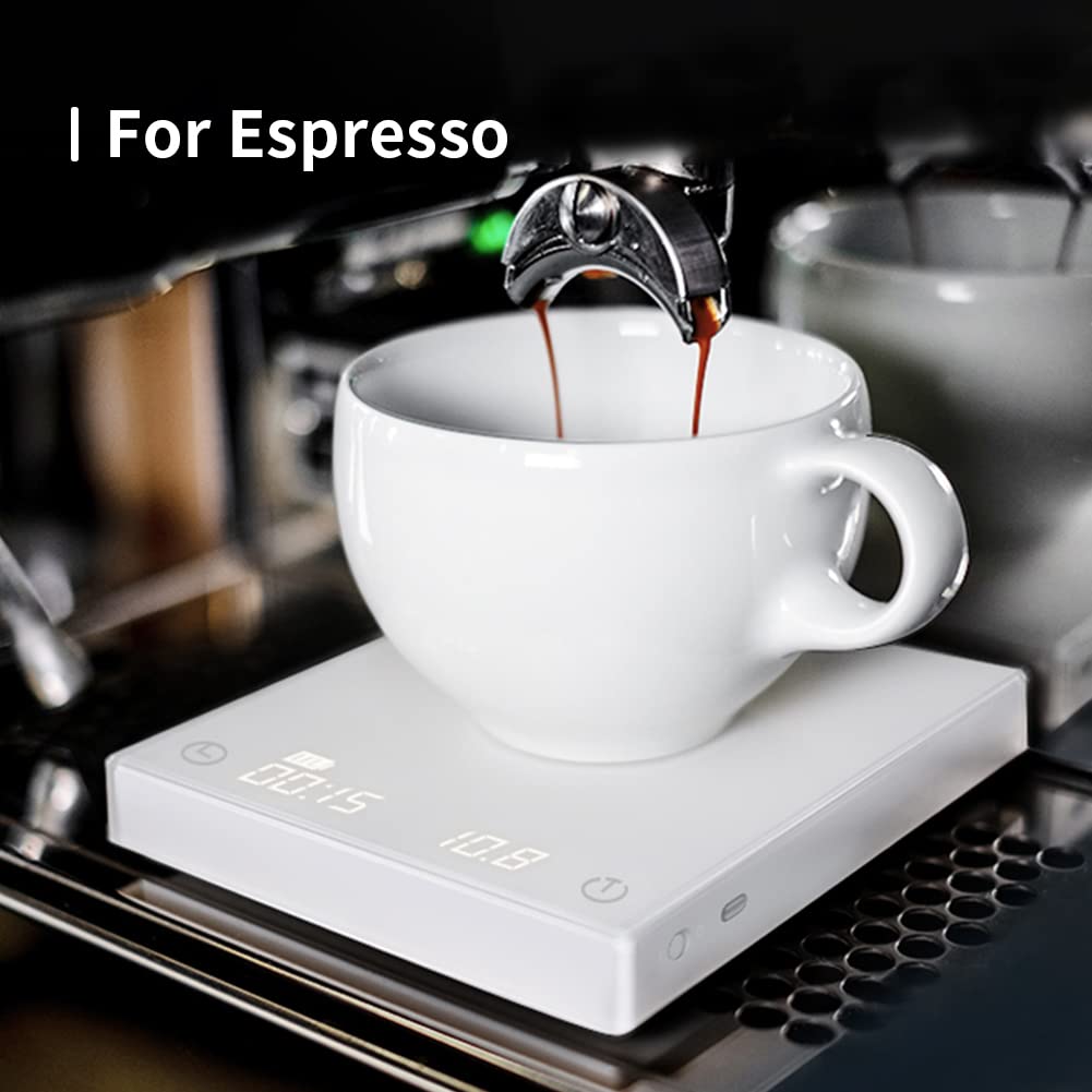  TIMEMORE 2022 New Version Digital Espresso Coffee Scales  Kitchen Scales with Auto Timing, 2000 Grams, Black: Home & Kitchen