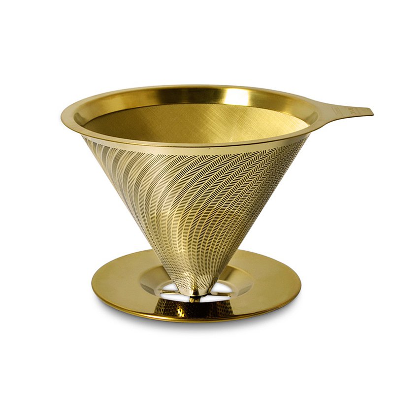 Moka Titanium Gold Flow Rate Filter Cup Pot Set